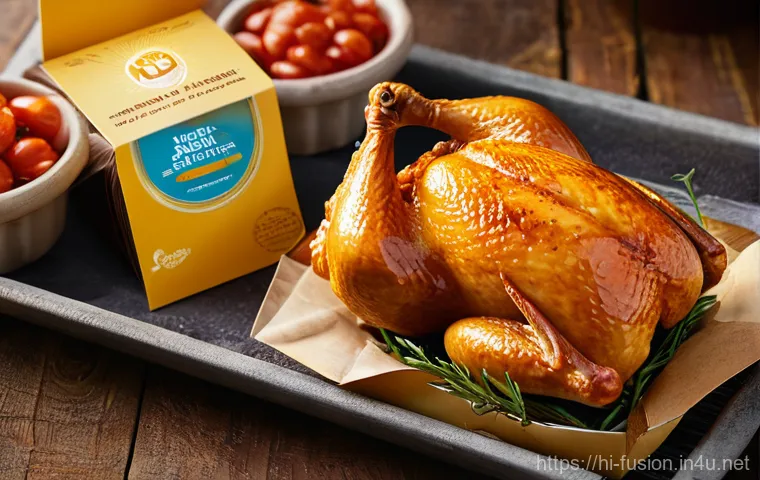 퓨전 치킨의 포장 방법 트렌드 - Here are three detailed image prompts in English, designed to generate appealing and appropriate ima...